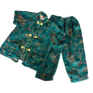 Vintage Mandarin Collar Girls Set